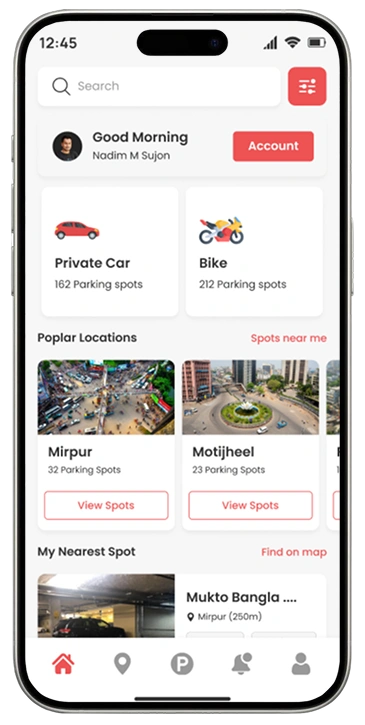 ParEasy UI Screen 5